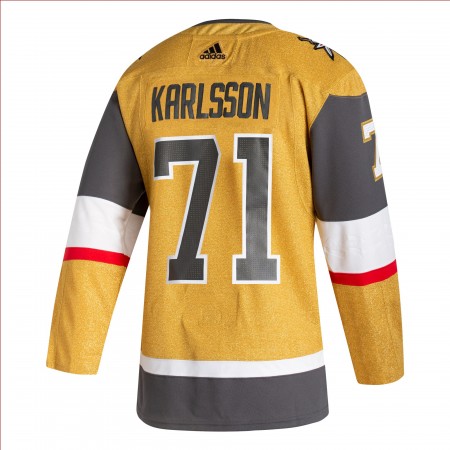 Gold Vegas Golden Knights Hockeydrakt William Karlsson 71 2020-2021 Tredje Authentic - Herre